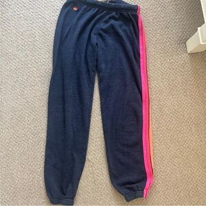 Aviator Nation Navy 5 stripe sweatpants